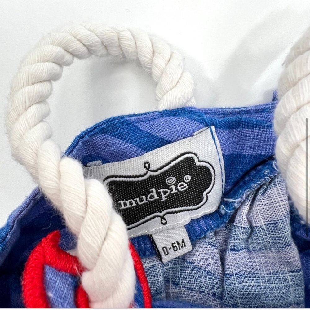 NWOT MUD PIE red white and blue crab nautical rope 2 piece set - Picture 4 of 5
